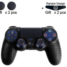 Resim Veri Kurbağa Kaymaz Silikon Kauçuk Kapak Sony Dualshock 4 Ps4 Pro İçin İnce Black 