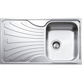 Resim Teka Nerıssa 50 B Mikro Keten Tezgah Üstü Eviye Sol Damlalıklı 