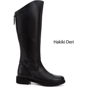 Resim Gönderi(R) Gönderi R Kadın Siyah Çift Fermuarlı Kauçuk Taban Hakiki Deri Çizme Gkzc13444556 Siyah 