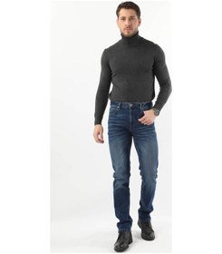 Resim Erkek Regular Fit Jean Pantolon Koyu Mavi 001 