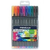 Resim Pensan 6500 Fineliner Kalem 0.4 mm 10 Adet - Karışık Renk 