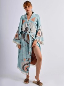 Resim Brandsmithshop Mavi Evil Eye Kimono Çok Renkli 
