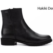 Resim Gönderi R Siyah Floter Fermuarlı Kauçuk Taban Hakiki Deri Bot Siyah Floter 