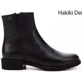 Resim Gönderi R Siyah Floter Fermuarlı Kauçuk Taban Hakiki Deri Bot Siyah Floter 