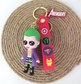 Resim Joker Silikon Anahtarlık Çanta Süsü Oyuncak Araba Süsü 