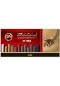 Resim Koh-I Noor Toison D'Or Soft Pastel Boya Kahverengi Tonlar 12 Renk N11.4005 