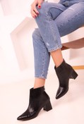 Resim SOHO Siyah Kroko Kadın Bot & Bootie 15447 