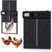 Resim Büyük Otomatik Tavuk Kulübesi Kapısı Zamanlayıcı LCD Ekran, Anti-Sıkıştırma Tavuk Kapısı, 3*AA Pil Güçlü (Piller Dahil Değil), Metal Malzeme, Kanatlı Hayvan Bakımı, Kanatlı Kafesleri & Kapanları, Bahçe & Çim Çiftliği Tedarikleri 