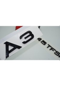 Resim Audi A3 45 TFSi Parlak Siyah ABS 3M 3D Bagaj Yazı Logo Ür 