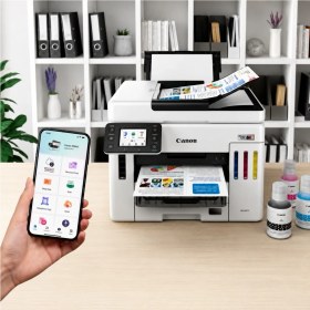 Resim Canon Dublex Baskı ve 3 Tepsi Kağıt Girişi ile Maxify Wi-Fi + Faks Renkli Çok Fonksiyonlu Tanklı Mürekkep Püskürtmeli Yazıcı 