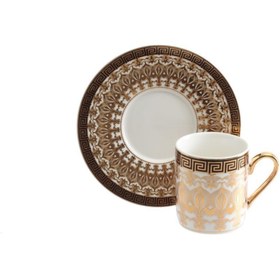 Resim Gürdamar Home Nurbanu Bone Porselen 6 Kişilik Kahve Fincan Takımı 