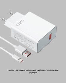 Resim Drnds 120 Watt Turbo Şarj Cihazı Xiaomi Redmi Note 10 11 12 Uyumlu 