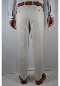 Resim Bomonti Yan Cebi Garnili Keten Görünümlü Pamuk Pantolon Taş 