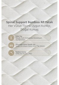 Resim Yataş Bedding Spinal Support Bamboo Pocket Yaylı Ortopedik Yatak 90x190 cm 