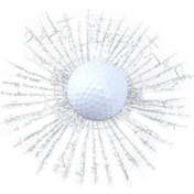 Resim Trendooze Homyl 3d Zor Kırık Cam Sticker, 150mmx150mm, Araba Ve Ev İçin 