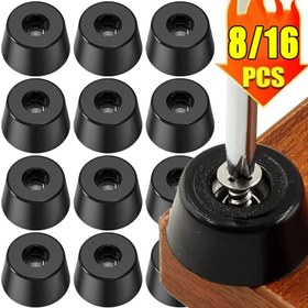 Resim 8/16 adet Kauçuk Ped, Zemin Koruyucu, Kaymaz Kesme Tahtası, Mobilya Tampon Ped, Masa ve Sandalye Bacak Kılıfı, Mobilya Donanım Ped 