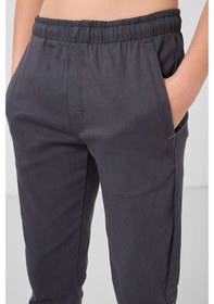 Resim Tommy Life Anrasit Standart Fit Dokuma Hafif Esnek Chino Erkek Çocuk Pantolon - 11272 Antrasit 