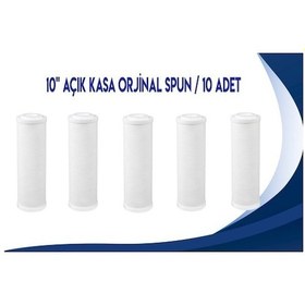 Resim Mikron 10 Adet 10inç Kapaklı Endikaplı Spun Açık Kasa Su Arıtma Cihazı 