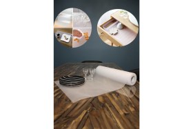 Resim EC Shop Wiesmann 45CMX10 Metre Şeffaf Hasır Desen Raf Örtüsü Dolap ve Çekmece Içi Kaymaz Kaydırmaz Örtü 