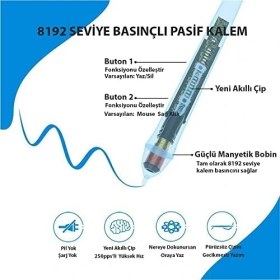 Resim Mena Rise Veikk VK640 ve VK1200 Grafik Tabletler Için 8192L Pilsiz KALEM-P05 