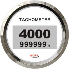 Resim Mors Dijital Devir Göstergesi 4000 Rpm 12-24 Volt Beyaz 