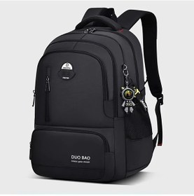 Resim Honeybeeshop Kara Geniş Kapasiteli Hafif Sırt Çantası Çift Fermuarlı Laptop Dostu Ayarlanabilir Omuz Askıları Dayanıklı Polyester Diğer 