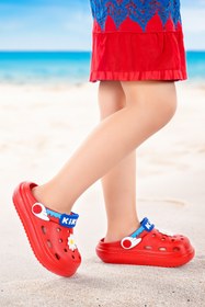 Resim Kiko Kids Eva Plaj Havuz Okul Kreş Kız Çocuk Terlik Twg 755-1 Kırmızı 