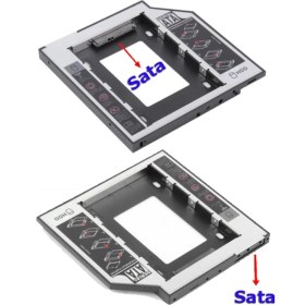 Resim Crescent CD DVD Yuvası Için 9.5 mm Sata SSD HDD Kızak Kutusu 