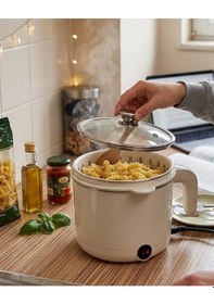 Resim Buğz Elektrikli Mini Tencere 1 Litre Çorba Pilav Makarna Pişirici Çok Fonksiyonlu 