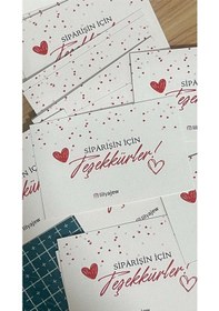 Resim Kişiye Özel E-ticaret Teşekkür Kartı 5x8 Cm 250 Adet 