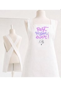 Resim Bk Gift Kişiye Özel Anneler Günü Tasarımlı Çapraz Askılı Beyaz Mutfak Önlüğü - 6, Aşçı Önlüğü, Şef Önlüğü, Anneye Hediye Kobitmeyencom35929 Bk Gift Renkli 