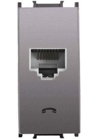Resim Panasonic Modüler Antrasit Nümeris Telefon Prizi Cat-3 Altlık+kapak 1m - Wvtt14024an-tr 