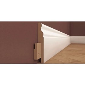 Resim By İstanbul Lake Pvc Kaplama Saten Beyaz Laminat Parke Süpürgelikyalı Serisi B14 