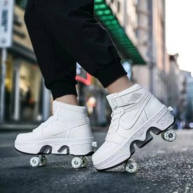 Resim Roller Skate Sneakers | Paten Ayakkabı| Kaykay Ayakkabı | Tekerlekli Spor Ayakkabı - Kırmızı / 40 
