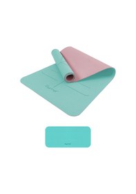 Resim Gymo Hizalamalı 6mm Tpe Yoga Matı Pilates Minderi Diz Dirsek Koruyucu Matlı Set Nane Yeşili Yeşil 