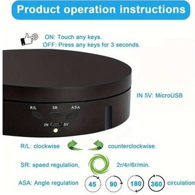 Resim Topshop1 Siyah 360 Derece Dönen Usb Ürün Teşhir Standı Kızılötesi Kumanda 22 05lb Kapasite Siyah 