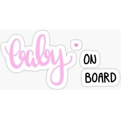 Resim TSC Uyarı Arabada Bebek Var Sticker Oto Etiket 18CM MD21 