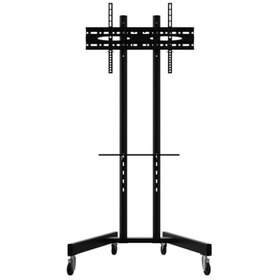 Resim Alpin TV Ev Tipi Salon Oturma Odası Toplantı Odası için Bilgisayar Askı Aparatlı Metal Ayaklı Tekerlekli TV Sehpası/Ünitesi 