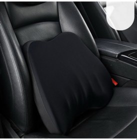 Resim Araba Bellek Köpük Boyun Yastık Araba Boyun Dinlenme İpek Yastık Araba Koltuğu Servikal Yastık, Boyut:lomber Pad Siyah 