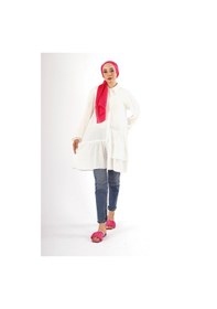 Resim Fatma Sezen Kendinden Desenli Pamuklu Tunik Çok Renkli 