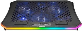 Resim Rampage AD-RC34 Metafor Rgb 6 Fanlı Telefon Tutuculu Rgb Işıklı 15-17 Notebook Soğutucu Stand 