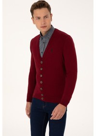 Resim U.s. Polo Assn. Erkek Bordo Hırka Triko 50313702-vr014 Bordo 