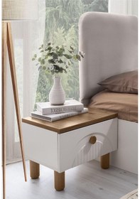 Resim %100 Mdf-aytaşı-bohem Craft Komodin Beyaz 