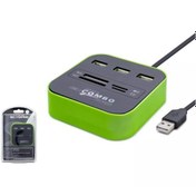 Resim HCS Hadron Hdx7006 Usb Hub Combo 3-Usb + Ms + Sd + M2 + Tf Yeşil 