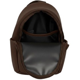 Resim Yuga Suni Deri Dört Gözlü Sırt Çantası Kahverengi kahverengi 