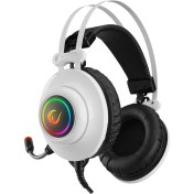 Resim Rampage Rm-K1 Pulsar Beyaz USB 7.1 Surround+Titreşim Rgb Işık Efektli Gaming Oyuncu Mikrofonlu Kulaklık 