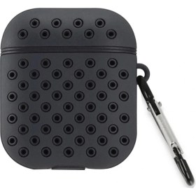 Resim Apple Airpods 2 (2.nesil) Spor Delikli Kılıf - Siyah-Siyah 