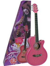 Resim Valencia Gypsy Rose GRA1KCPK Akustik Gitar Seti (Pembe) | Küçük Gövde - Rahat Klavye - Kılıf Dahil 