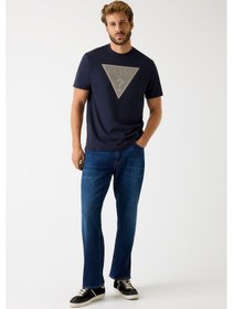 Resim Guess Baskılı Erkek T-shirt Lacivert 