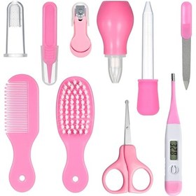Resim Maiyame Bebek Bakımı 10'lu Set: Dijital Termometre, Burun Emici, Tırnak Kesici Ve Bakım Aletleri - Pembe Ye-th2-b 